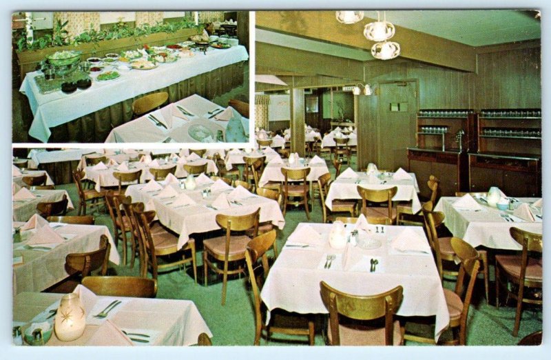 AURORA, Illinois IL ~ Roadside HI-WAY LOUNGE & STEAK HOUSE c1950s-60s Postcard