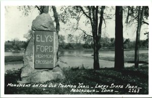 RPPC Elys Ford Mormon Trail Crossing Keosauqua Iowa IA Postcard LL Cook 2263 C10