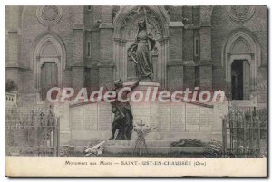 Postcard Old Saint Just En Chaussee memorial