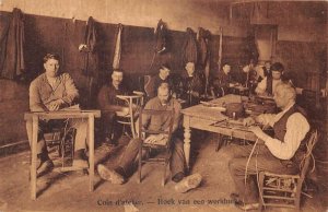 Antwerp Belgium Blind Society Chair Workshop Vintage Postcard AA109514
