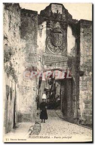 Old Postcard Fuenterraba Puerta principal