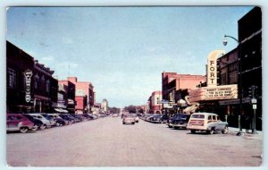 KEARNEY, Nebraska NE ~ Street Scene FORT THEATER Woody Wagon ca 1949 Postcard