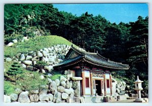 SUKKULAM, KYUNGJU, SOUTH KOREA ~ CAVE TEMPLE ~ c1960s Dong Yang Press Postcard