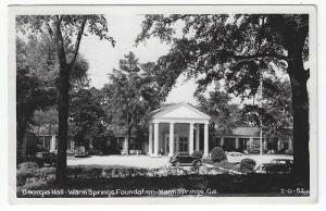 RPPC, Warm Springs, Georgia,  View of Georgia Hall-Warm Springs Foundation 1954