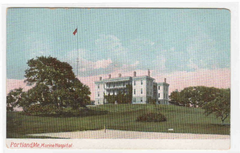 Marine Hospital Portland Maine 1910c postcard