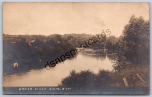 K51/ Ann Arbor Michigan RPPC Postcard c1910 Huron River Scene Bridge 112