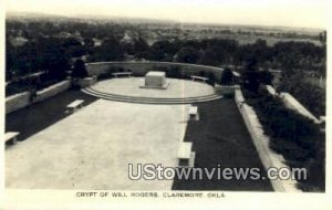 Real Photo - Crypt of Will Rogers - Claremore, Oklahoma OK  