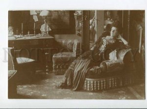 264979 RUSSIA ST.PETERSBURG Rich Lady CABINET old REAL PHOTO