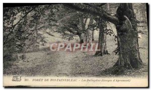 Old Postcard Foret De Fontainebleau Belleydier Gorges d & # 39Apremont