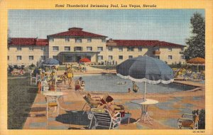 Las Vegas Nevada Hotel Thunderbird Swimming Pool Vintage Postcard AA20822