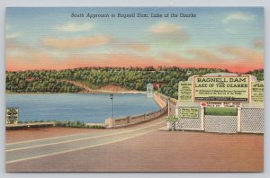 Postcard Lake Ozarks Missouri MO Bagnell Dam Summer 1930s Linen View