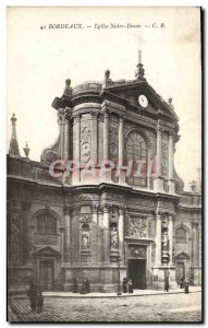 Postcard Old Bordeaux Eglise Notre Dame