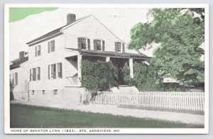 State View~Home of Senator Lynn Ste Genevieve Missouri~Vintage Postcard