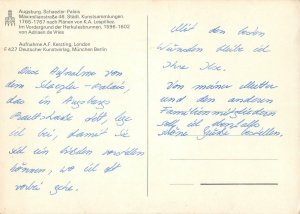 Germany Postcard Ausburg Schaezler Castle