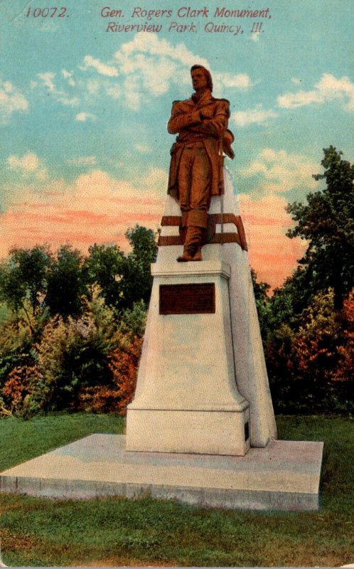 Illinois Quincy Riverview Park General Rogers Clark Memeorial