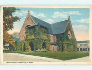 Unused W-Border CHURCH SCENE Springfield Massachusetts MA L4874