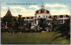 Key West FL-Florida, Convent Of Mary Immaculate Founded 1878 Vintage Postcard