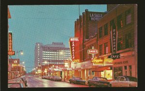 Postmarked 1967 Regina Saskatchewan The Queen City Hamilton Street at Night