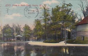 Illinois Peoria Scene In South Park 1911