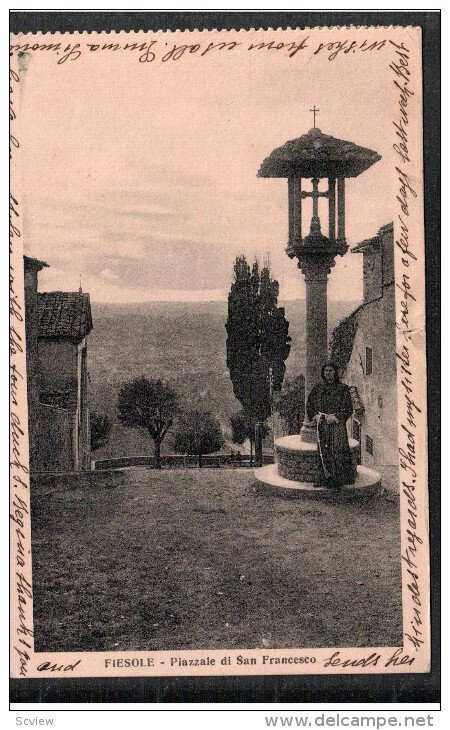 FIESOLE, Italy, PU-1929; Piazzale Di San Francesco