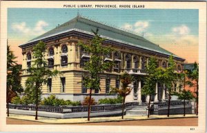 Postcard LIBRARY SCENE Providence Rhode Island RI AM5929