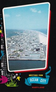 Maryland Greetings From Ocean City Aerial View Looking North From The Inlet