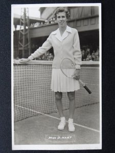 TENNIS GRAND SLAM Women's Champion MISS DORIS HART 1960s RP Postcard