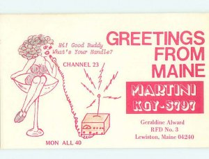 Pre-1980 RADIO CARD - CB HAM OR QSL Lewiston Maine ME AH2889@