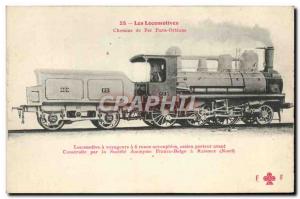 Postcard Old Train Locomotive Railways Paris Orleans