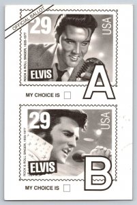 Postcard Elvis Presley - USPS Official Balltot for Elvis Stamp UnPosted