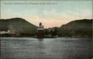 Rockland NY Hudson River Lighthouse c1910 Postcard
