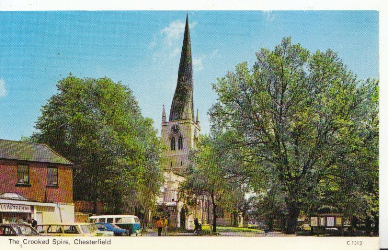 Derbyshire Postcard - The Crooked Spire - Chesterfield - Ref 2097A