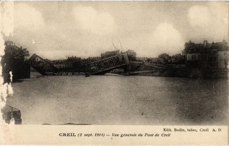 CPA Militaire, Creil - Vue generale du Pont de Creil (278487)