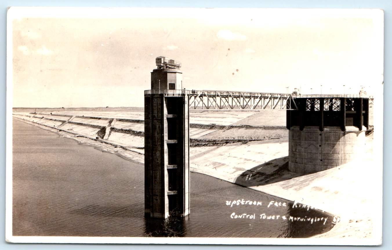 2 RPPC Postcards OGALLALA, Nebraska NE KINGSLEY DAM Control Tower