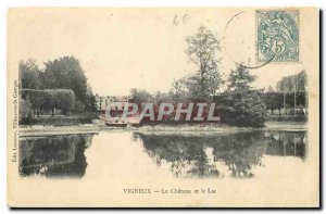 Old Postcard Vigneux Le Chateau and Lake