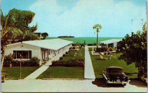 Vtg Pompano Beach Florida FL The Sea Grape Motel 1950s Unused Chrome Postcard