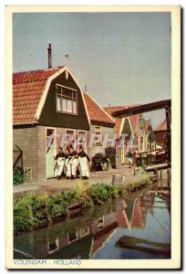 Old Postcard Volendam Holland Netherlands