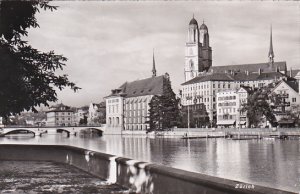 Switzerland Zurich Canal Ansicht Photo