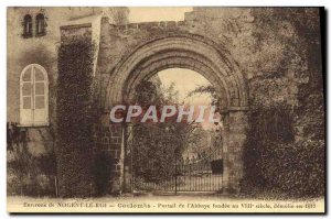 Old Postcard From Around Nogent Le Roi Coulombs Portal L & # 39Abbaye