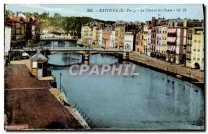 Old Postcard Bayonne La Nive and Bridges