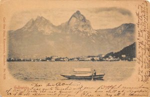 SCHWEIZ Brunnen Lake Lucerne, Switzerland Ingenbohl 1906 Vintage Postcard