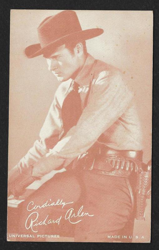 ARCADE CARD Cowboy Entertainer Richard Arlen