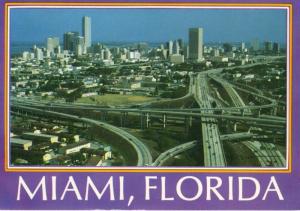 Miami Florida FL Aerial View Unused Postcard D26