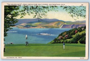 1940 San Francisco California Postcard The Golden Gate Lincoln Park Golf Course