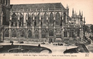 Abside de L'Eglise St. Pierre Apsis of St. Peters Church Vintage Postcard 1910's