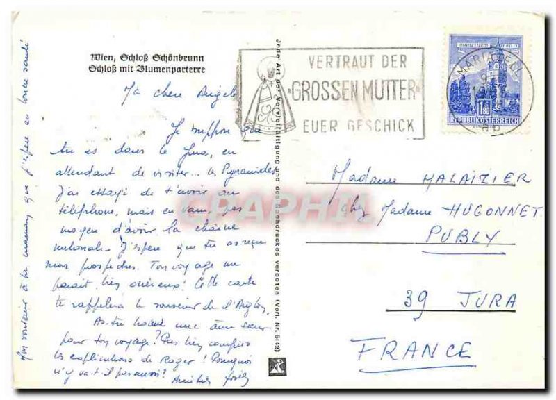 Wien Modern Postcard Schloss Schonbrunn