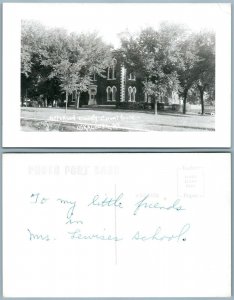 OSKALOOSA KS JEFFERSON COUNTY COURT HOUSE VINTAGE REAL PHOTO POSTCARD RPPC