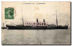 Old Postcard St Nazaire Normandy Boat