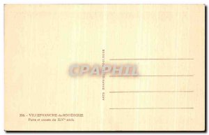 Old Postcard Villefranche de Rouergue Gate and Cross