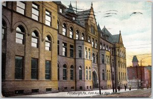 1909 Fifth Avenue High School Pittsburgh Pennsylvania PA Posted Postcard